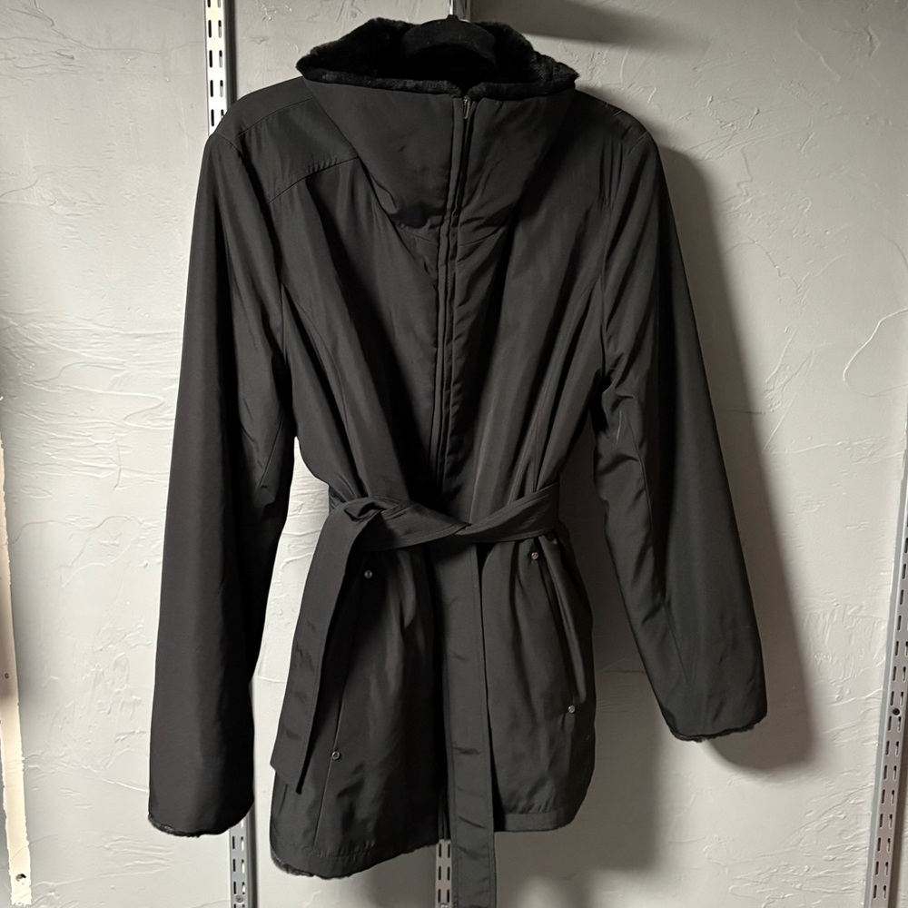 Calvin Klein Dark Trench Coat with Belt